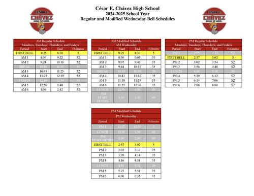 https://www.sausd.us/cms/lib/CA01000471/Centricity/Domain/3796/2024-2025 CCHS Bell Schedule AM and PM Regular and Modified We